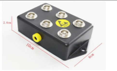 ESD Black Bench Block with Studs & Banana Port